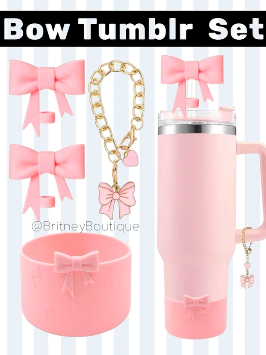 Other - Pink Tumbler Accessory Set